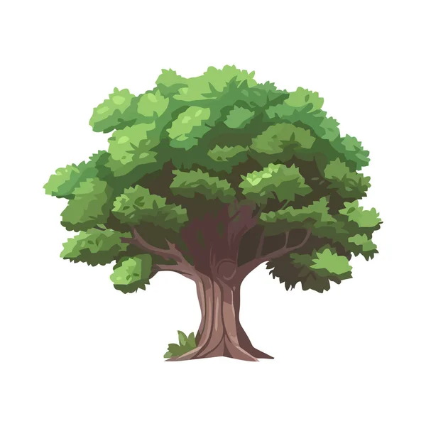 Yeşillik Ağaç Doğası Ikonu Izole — Stok Vektör