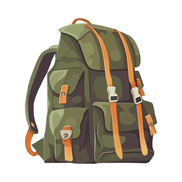 Backpack Adventure Equipment Icon Isolated — Stock Vector