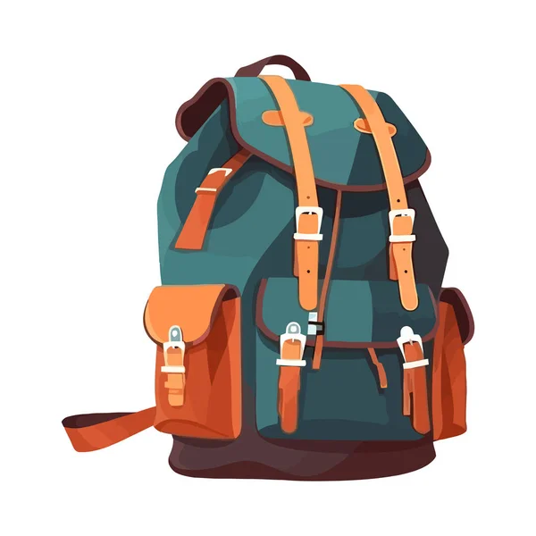 Backpack Symbolizes Journey Exploration Outdoors Icon Isolated — Stock Vector