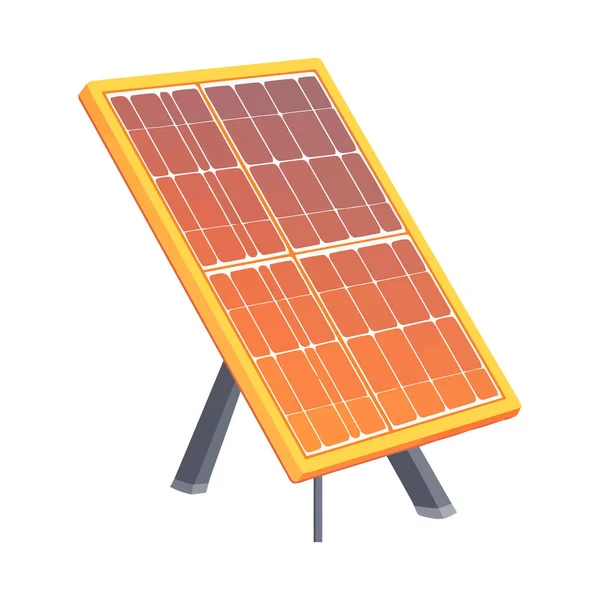 Panel Solar Icono Equipo Moderno Aislado — Vector de stock