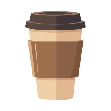 Tek kullanımlık kahve fincanı simgesi izole