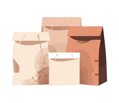 Düz karton ambalaj kutuları simgesi izole