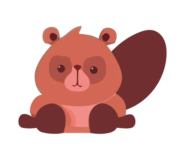 小さなかわいいふわふわのクマのおもちゃのアイコン孤立 — ストックベクタ
