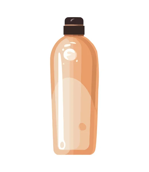 Пластикова Пляшка Векторна Іконка Рідина Ізольована — стоковий вектор