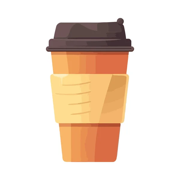 Jednorázový Šálek Kávy Ikona Design Izolované — Stockový vektor