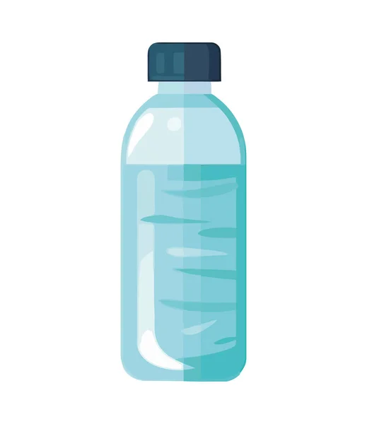 Etiqueta Botella Agua Diseño Con Icono Ilustración Limpia Aislado — Archivo Imágenes Vectoriales