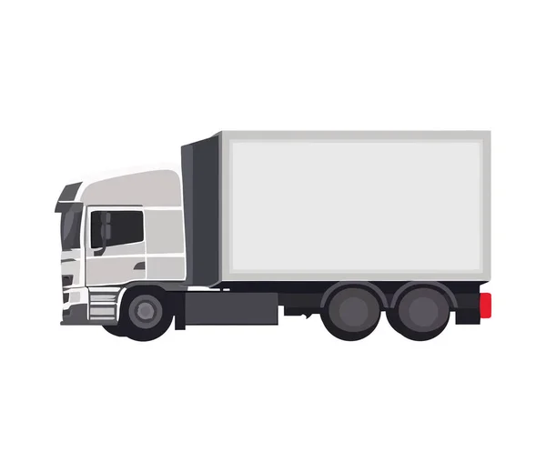 Trucking Industry Delivering Cargo Icon Isolated — Stockový vektor