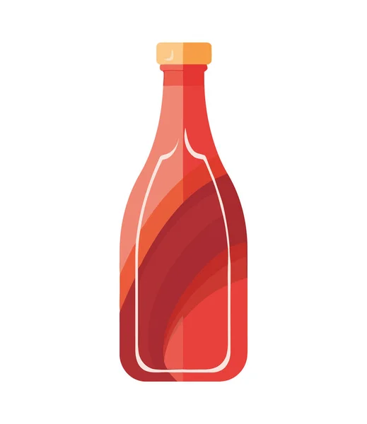 Weinflaschendesign Symbolisiert Feier Und Gourmet Ikone — Stockvektor