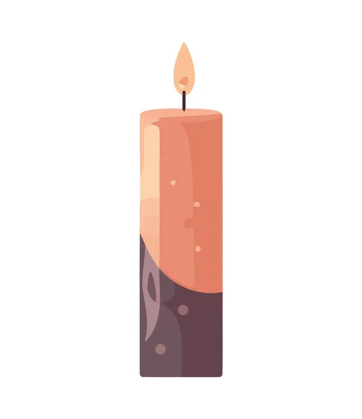 Glühende Kerze Symbolisiert Feier Ikone — Stockvektor