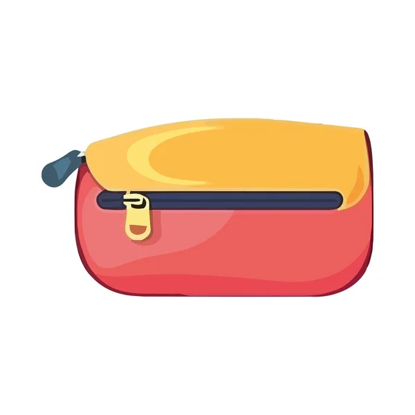 Leather Pencils Case Icon Isolated — Stock Vector