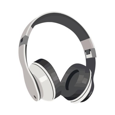 Modern kulaklıklar kişisel ses donanımı simgesini simgeler