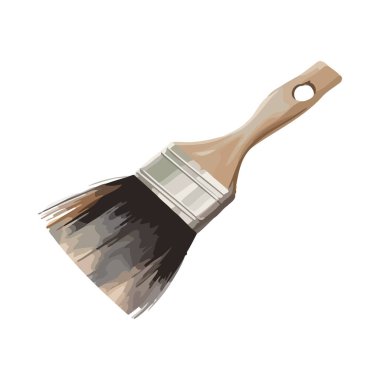 Bir sanatçı ekipmanı boya fırçası simgesi izole