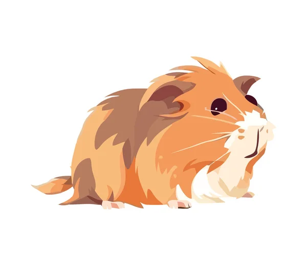 Liten Hamster Djur Ikon Isolerad — Stock vektor