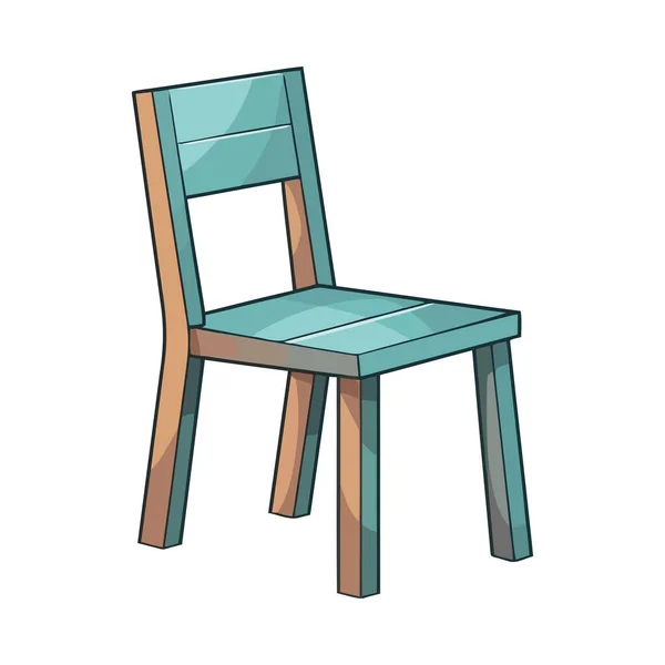 舒适木椅图标隔离 — 图库矢量图片