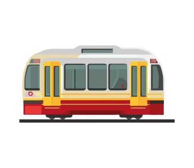 Şehir yolundaki hızlı tren ikonu izole edildi