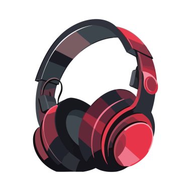 Modern kulaklıklar izole edilmiş dinleme ikonu sanatını sembolize eder.