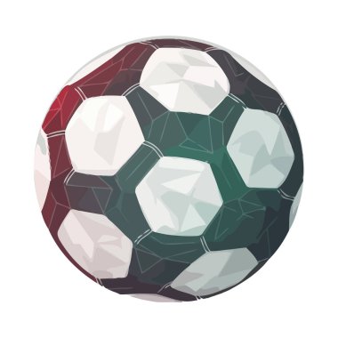 Geometrik şekiller futbol topu simgesini izole etti