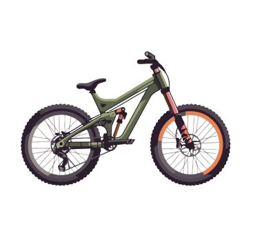 Bisiklet macerası, rekabet ve ekstrem spor simgesi izole