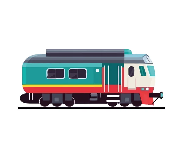 孤立した鉄道線路のアイコン上の近代的な列車速度 — ストックベクタ
