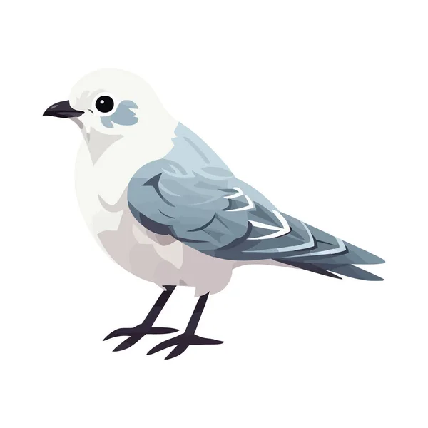 Tatlı Martı Tapılası Kuş Ikonu Izole Edilmiş — Stok Vektör