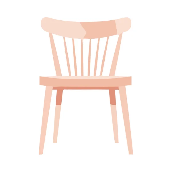 Conception Chaise Moderne Confortable Avec Icône Bois — Image vectorielle