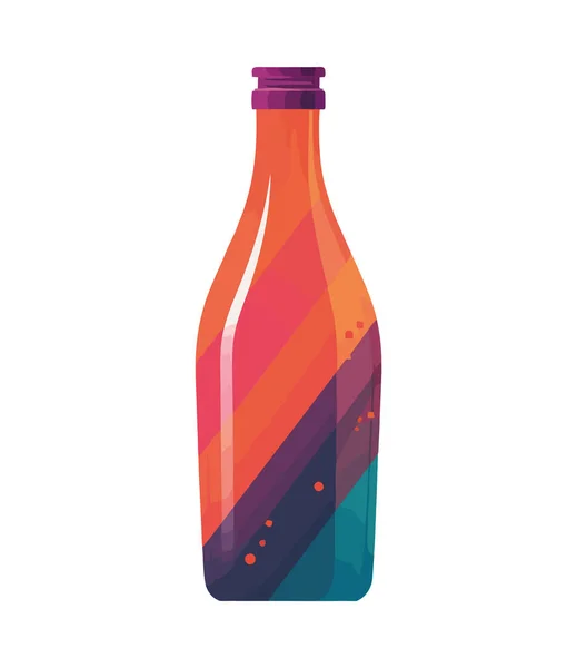 Weinflaschen Symbol Auf Farbigem Hintergrund Design Isoliert — Stockvektor
