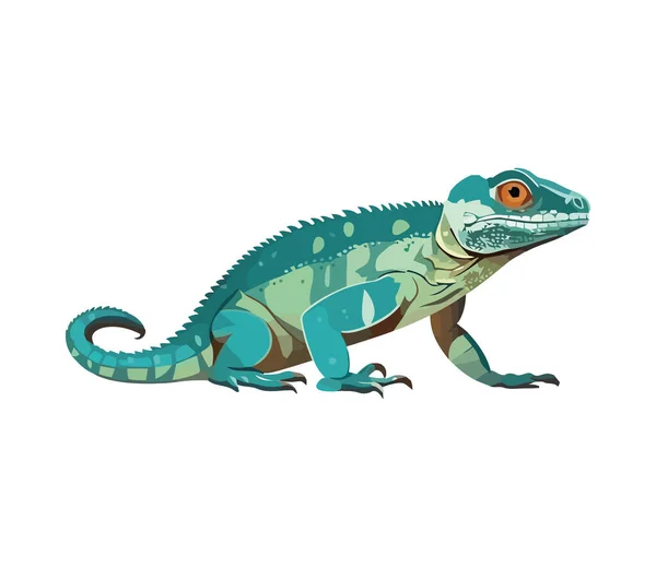 Lagarto Dibujos Animados Gecko Tropical Icono Aislado — Archivo Imágenes Vectoriales