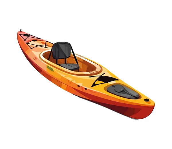 Adventure Water Kayaking Icon Isolated — Stock Vector