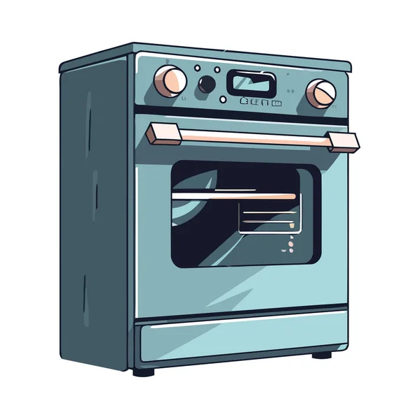Moderne Geräte Heimischen Küchen Isoliert — Stockvektor