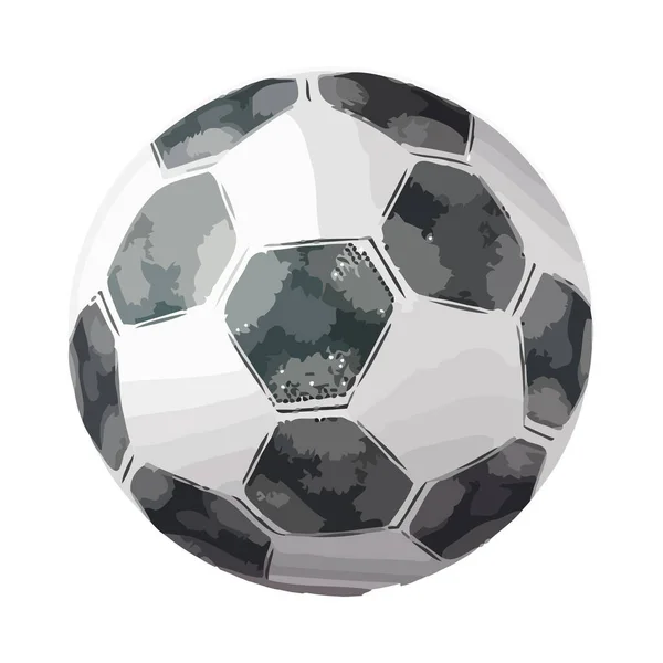 Fotbalový Míč Sportovní Vybavení Ikona Izolované — Stockový vektor