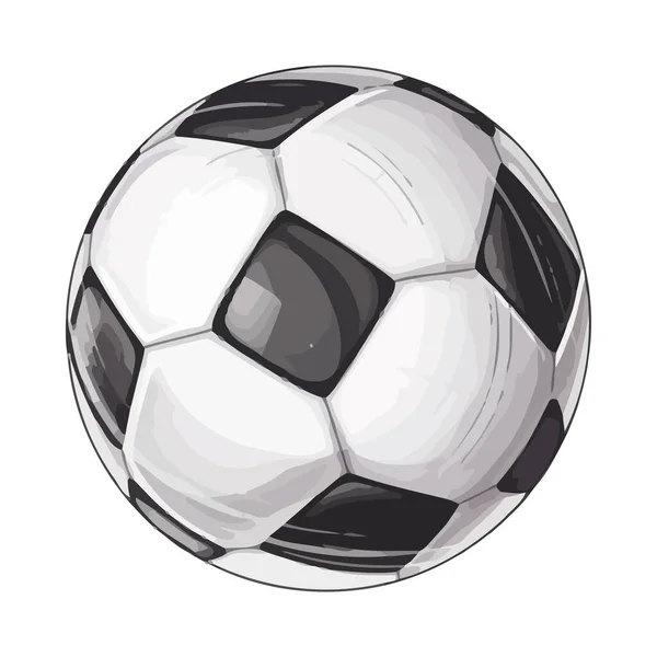 サッカーボールのアイコンは 孤立した楽しいスポーツ活動のアイコンを象徴 — ストックベクタ
