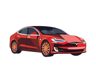 Modern ulaşım spor araba simgesi izole edildi