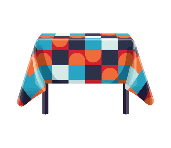 Geometrische Formen Auf Blauer Tischdecke Modernes Dekorsymbol Isoliert — Stockvektor