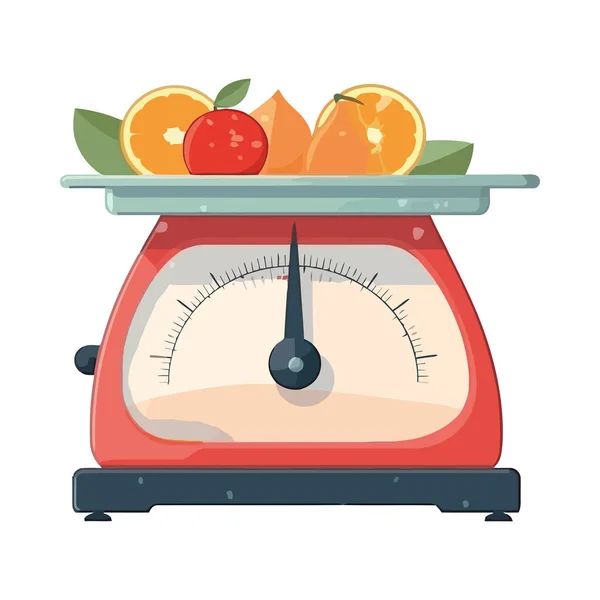 Healthy Fresh Fruit Balance Icon Isolated — Stock Vector