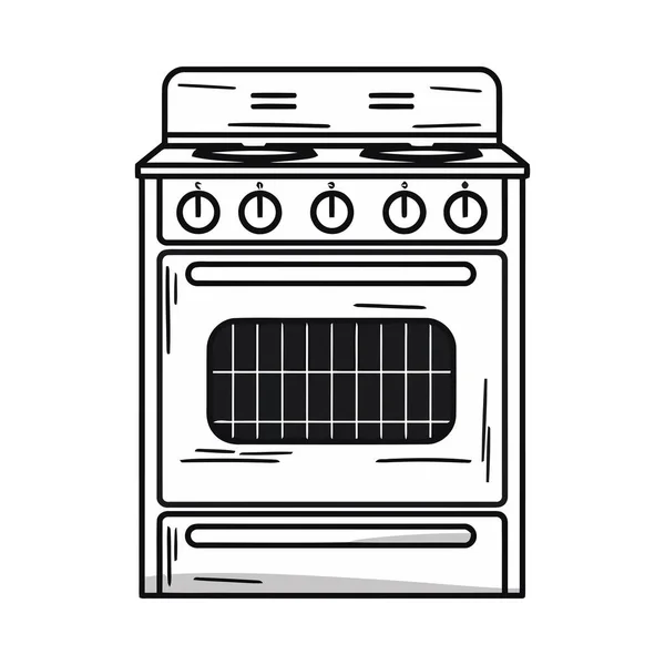 Современный Кухонный Прибор Иконка Электрической Печи — стоковый вектор
