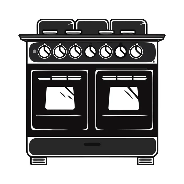 Cucina Moderna Icona Stufa Isolato Vettoriale Illustrazione — Vettoriale Stock