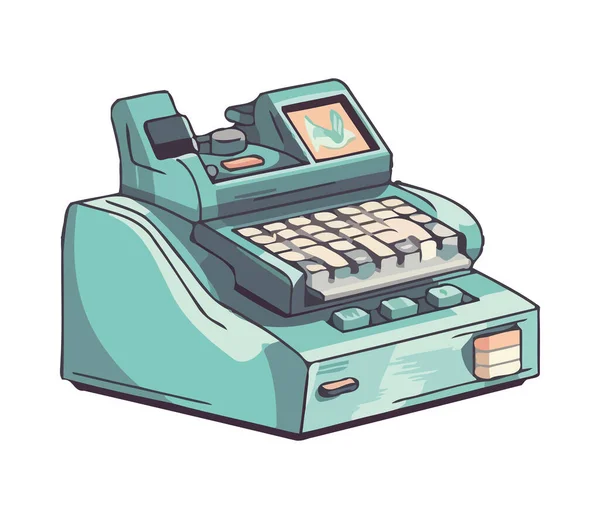 Cash Register Business Success Icon Isolated — Stock Vector
