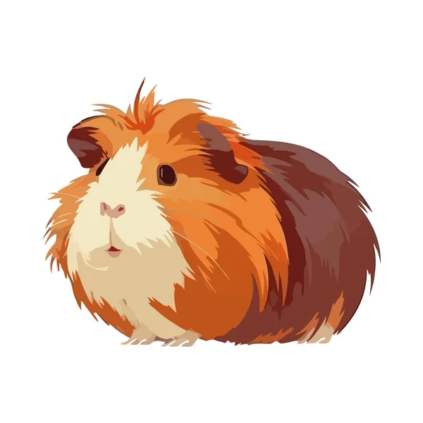 Hamster Fofo Com Bigodes Bonitos Ícone Sentado Isolado — Vetor de Stock