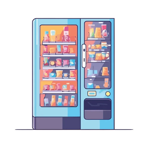 Fresh Food Choices Modern Vending Machine Icon Isolated — Stock Vector