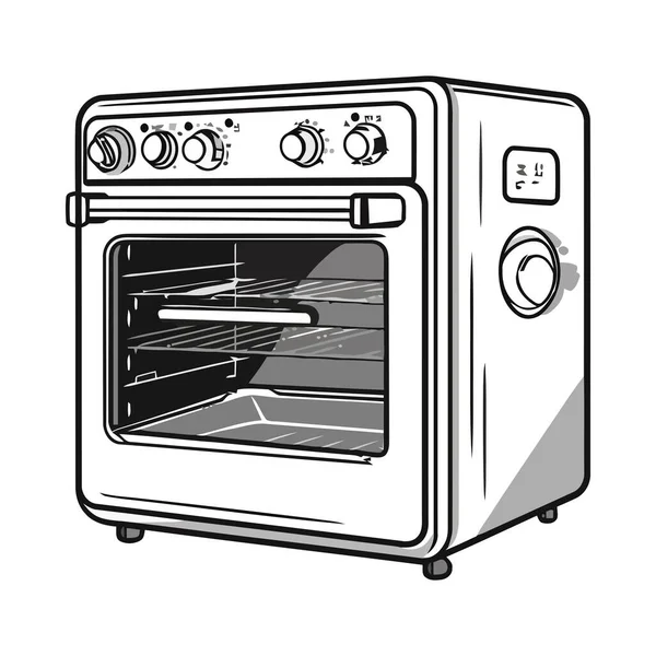 Küchenausstattung Backofen Symbol Isoliert — Stockvektor