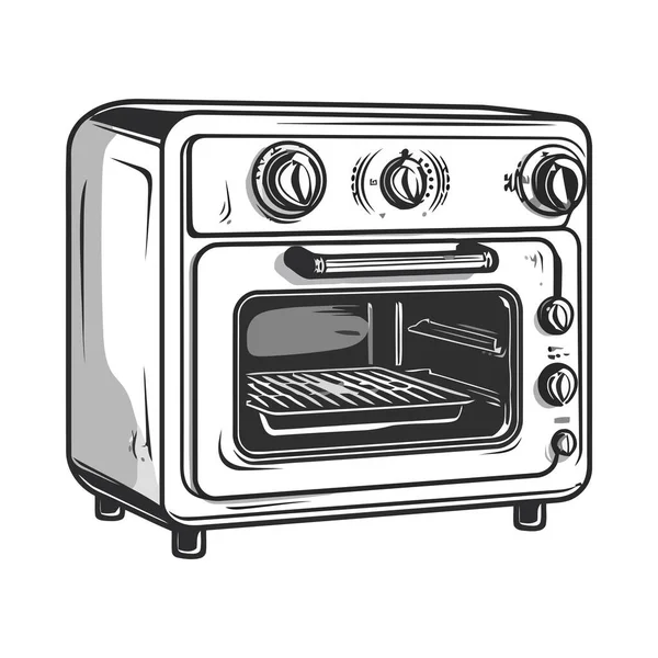 Изолированный Значок Современной Кухонной Печи — стоковый вектор