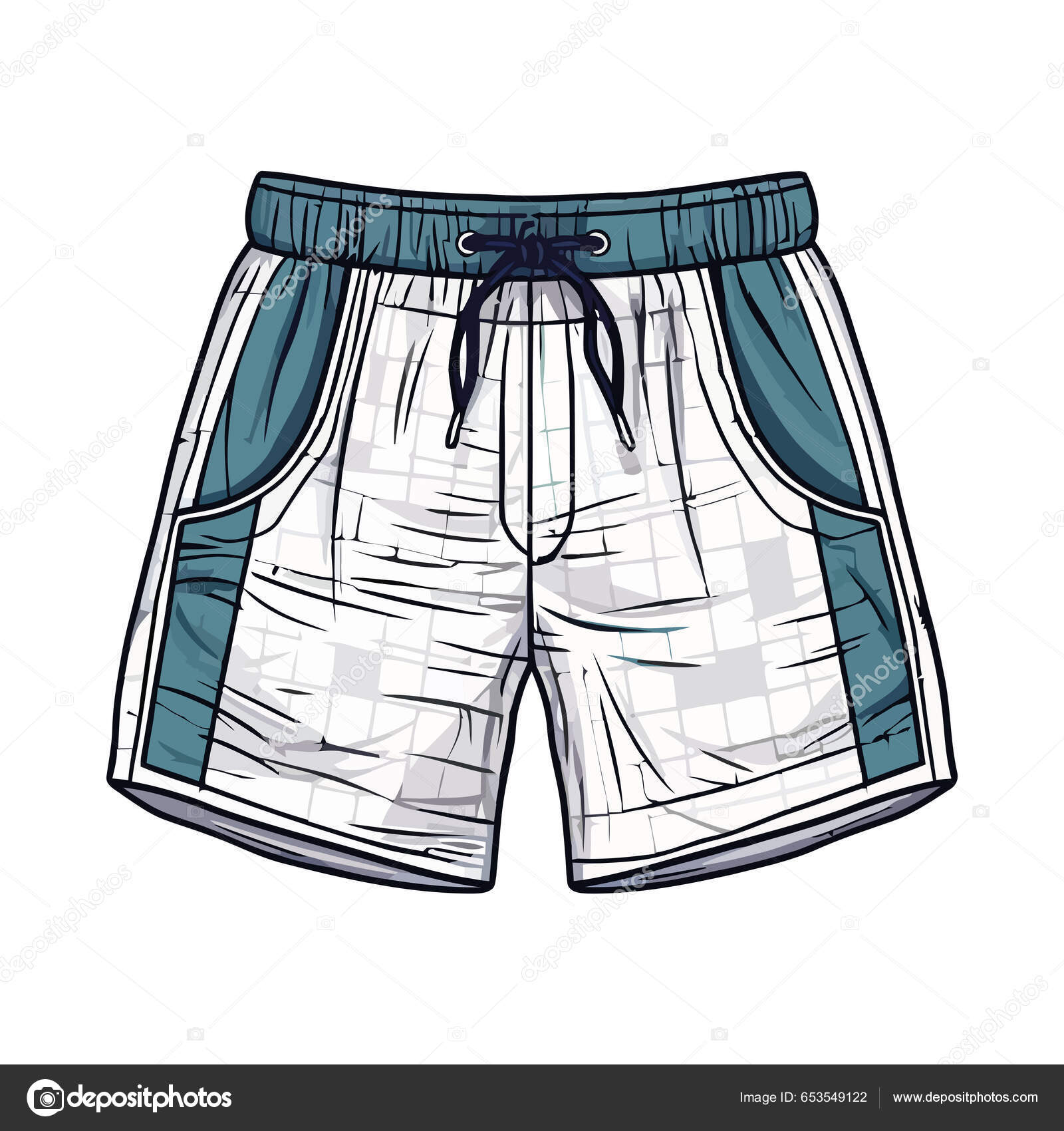 Bermuda Shorts Denim Shorts Illustration Modern Fashion