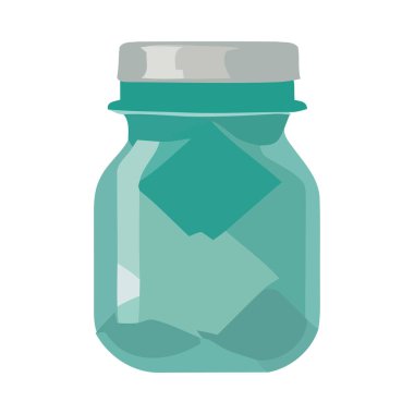 şişe cam simgesi izole şablon tasarımı