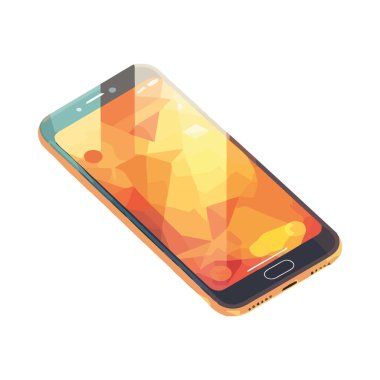 Modern akıllı telefon kablosuz iletişim simgesi izole edildi