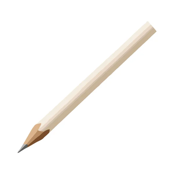 Bleistift Auf Holz Hintergrund Scharfe Und Kreative Ikone Isoliert — Stockvektor