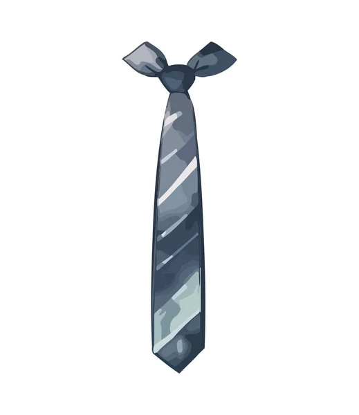 Elegant Attire Silk Tie Icon Isolated — Stock Vector