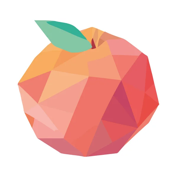 Fruit Juteux Forme Pomme Icône Design Abstrait Isolé — Image vectorielle
