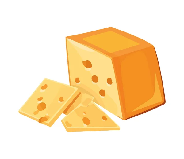 Φρέσκο Γκουρμέ Τυρί Φέτα Ιδανικό Για Σνακ Εικονίδιο — Διανυσματικό Αρχείο