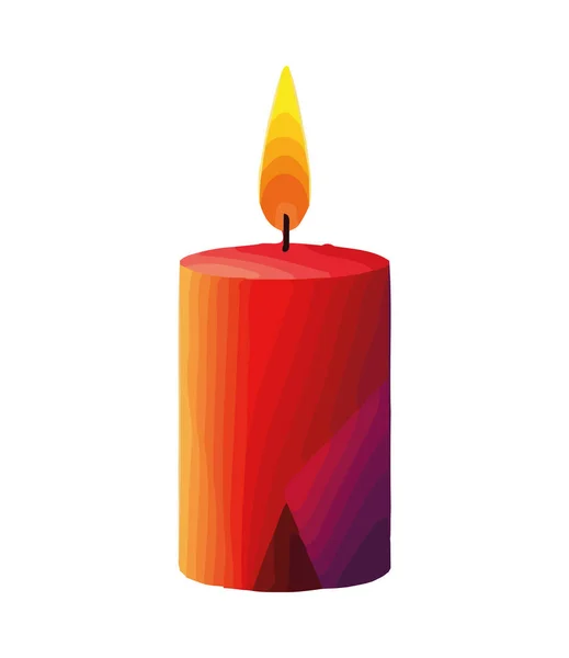 Icône Bougie Allumage Flamme Lumineux Isolé — Image vectorielle