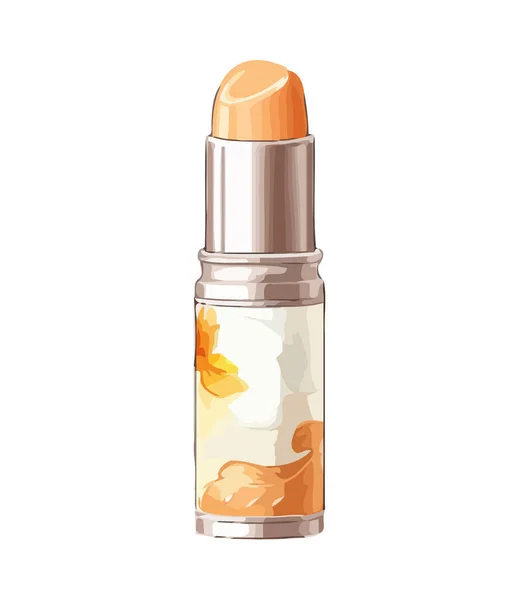 Shiny Tube Lipstick Beauty Treatment Icon Isolated — Stock Vector